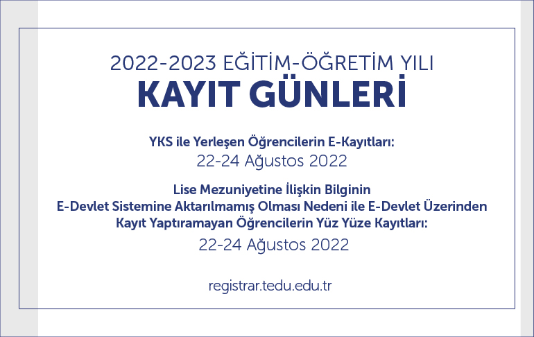 2022-2023 Kayıt Günleri